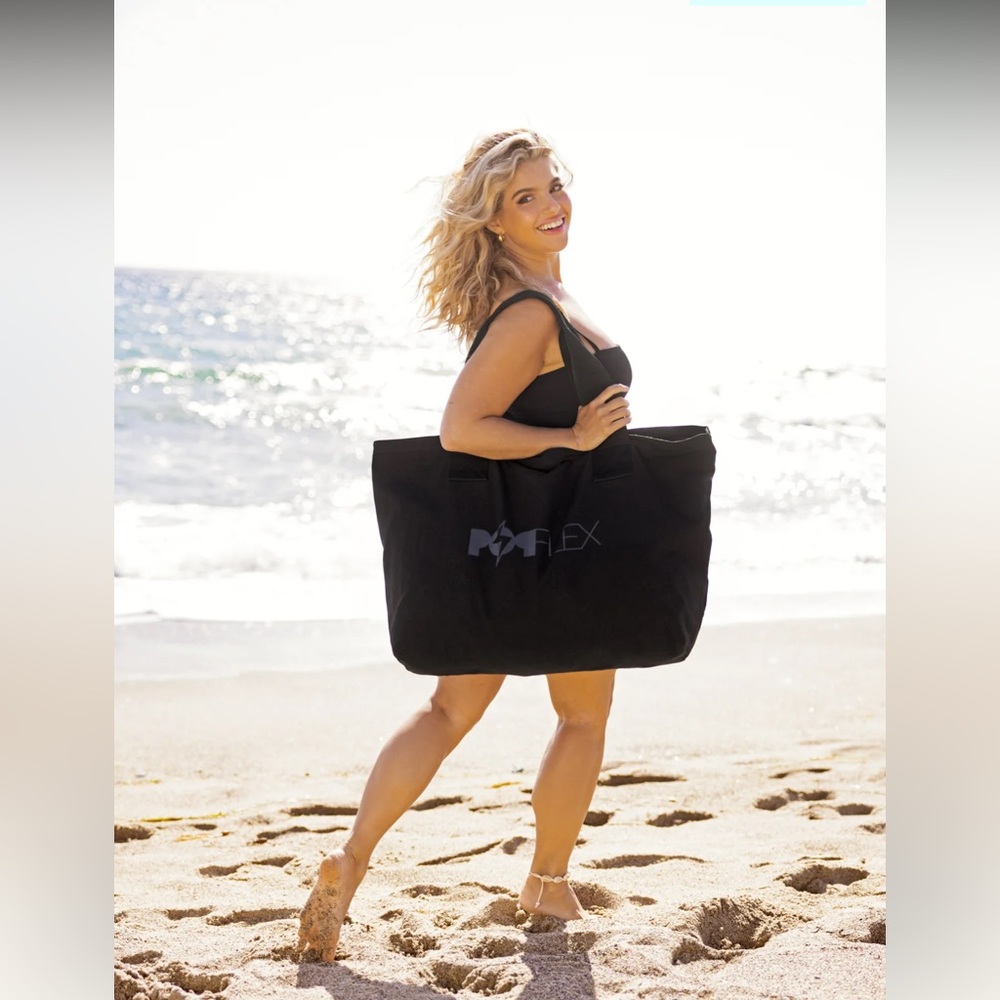 New! Hard to Find! POPFLEX Bag Black Superbag Tote